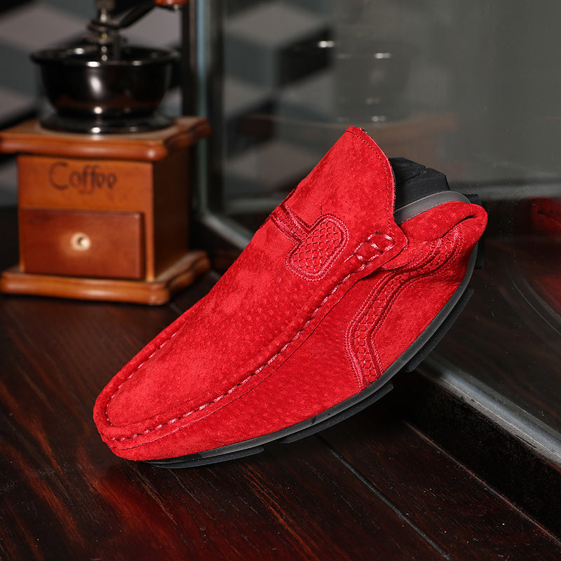 Grey Suede Luxury Comfort Slip-On Loafers for Men - Soft, Breathable, and Easy to Wear - Perfect for Casual Daily Life, Work, or Travel