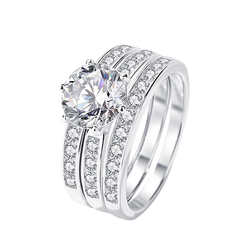 Luxury 2ct Moissanite 925 Sterling Silver Ring - Perfect for Engagement, Anniversary & Mardi Gras Celebrations | KAHOOT