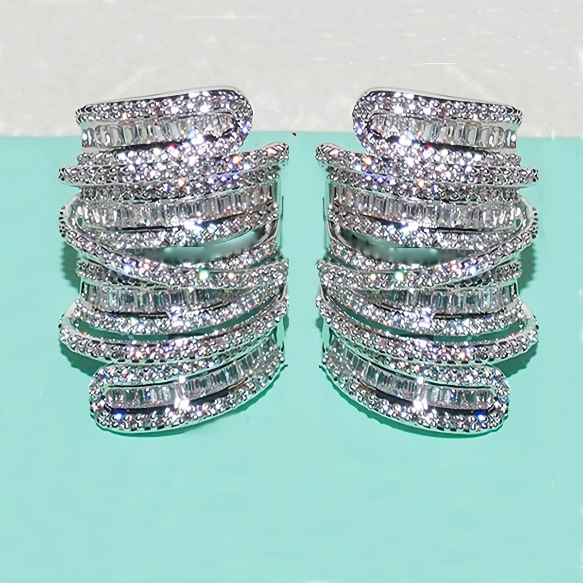 Luxury Wide Zirconia Stacking Ring Birthstone Delicate Jewelry For Women Party Banquet Wedding Decor