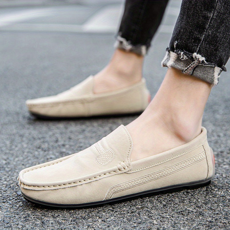 Grey Suede Luxury Comfort Slip-On Loafers for Men - Soft, Breathable, and Easy to Wear - Perfect for Casual Daily Life, Work, or Travel