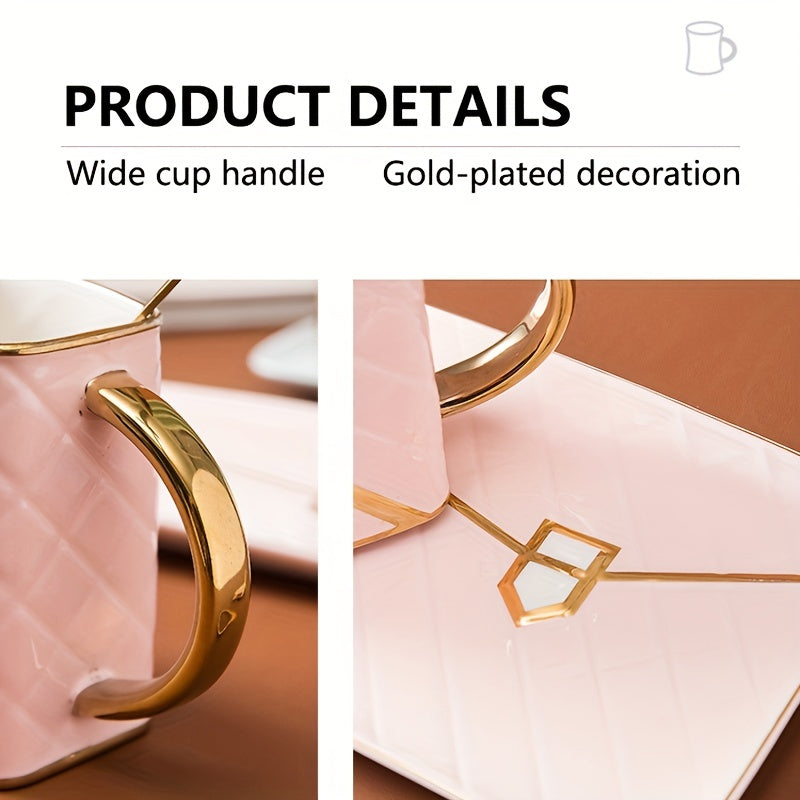 Chic 1-Set Ceramic Tea Cup with Saucer - Bag-Inspired Design - Luxury Afternoon Teatime Companion & Teacher Gift