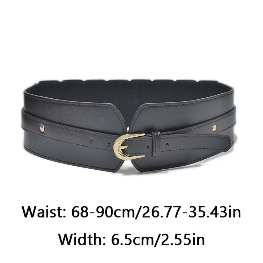 Leather Belts For Women High Quality Adjustable Pu Leather Long Waistband Female Vintage Waist Wide Coat Corset Belt Cummerbunds