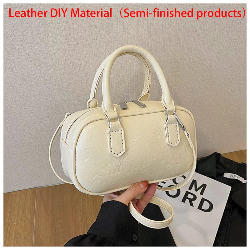 1Set DIY Leather Craft Handbag Bag Material Hand Sewn Leather Handmade With Hardware Accessories