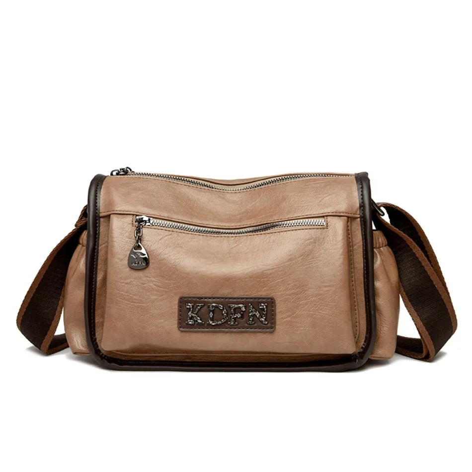 High-quality Leather Handbags  for Women Luxury Designer Shoulder Crossbody Bags Soft New Ladies Casual Tote Messenger Bag 2024