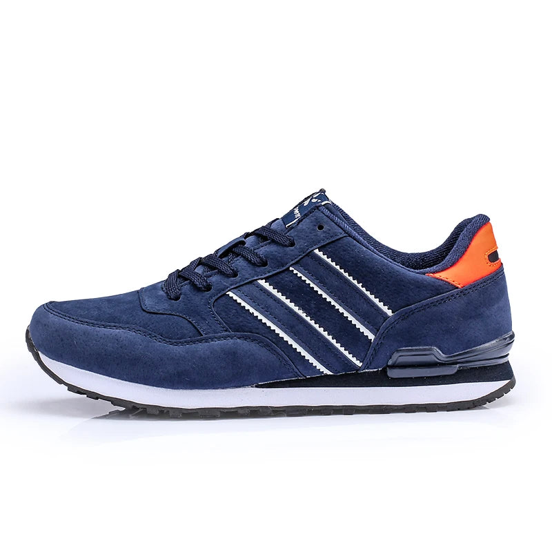 High Quality Men's Sneakers Leather Casual Sports Shoes Non-slip Running Shoes Breathable Men Tennis Shoes Comfort Flat Shoes