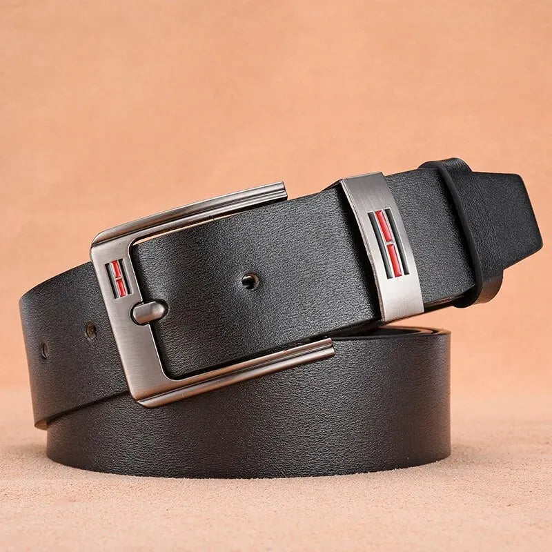 Genuine Leather For Men's High Quality Buckle Jeans Cowskin Casual Belts Business Cowboy Waistband Male Fashion Designer 2025New