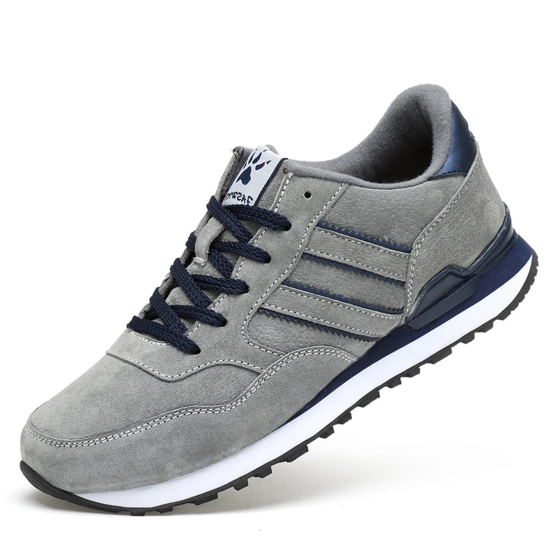High Quality Men's Sneakers Leather Casual Sports Shoes Non-slip Running Shoes Breathable Men Tennis Shoes Comfort Flat Shoes