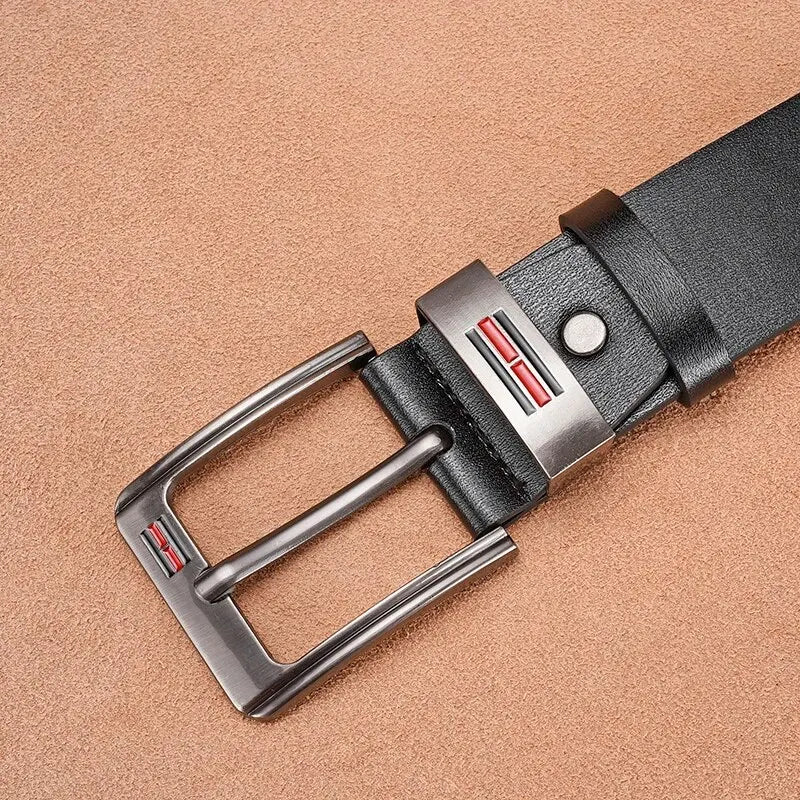 Genuine Leather For Men's High Quality Buckle Jeans Cowskin Casual Belts Business Cowboy Waistband Male Fashion Designer 2025New