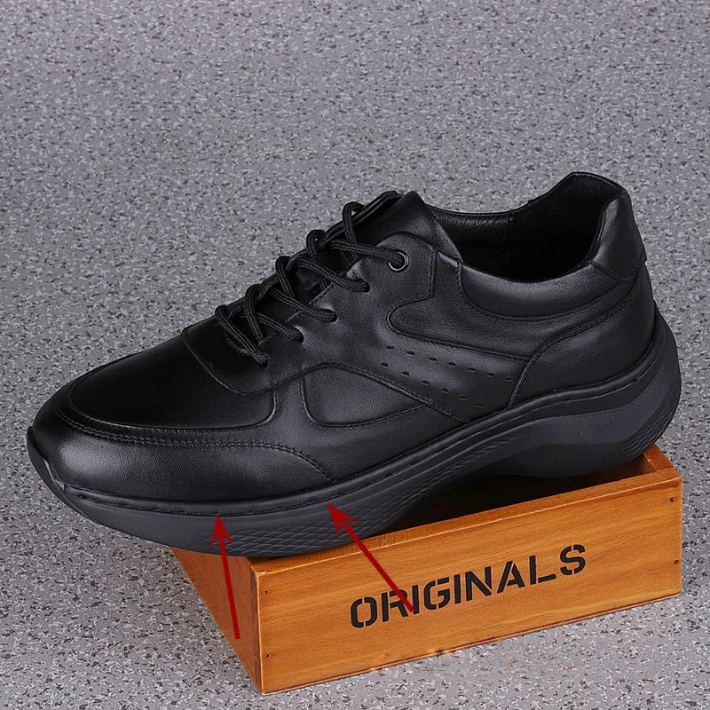 Genuine Leather Shoes Men Luxury Lightweight Breathable Leisure Loafers Walking Cowhide Shoe Sport Moccasin Sneakers Leathershoe