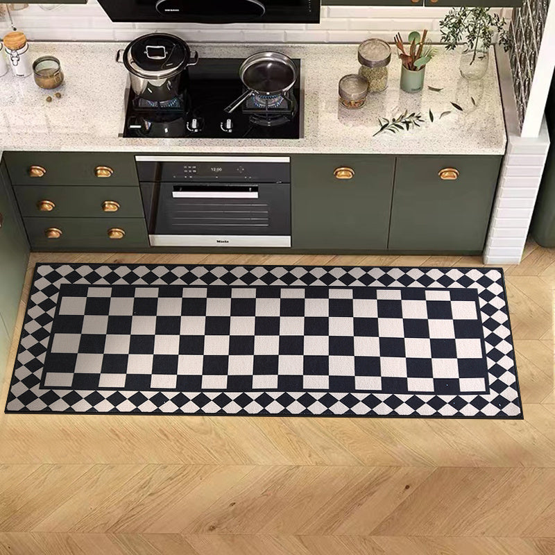 1pc Modern Luxury Kitchen Floor Mat, Absorbent & Non-Slip Runner Rug for Living Room, Oil-Resistant, Wear-Resistant