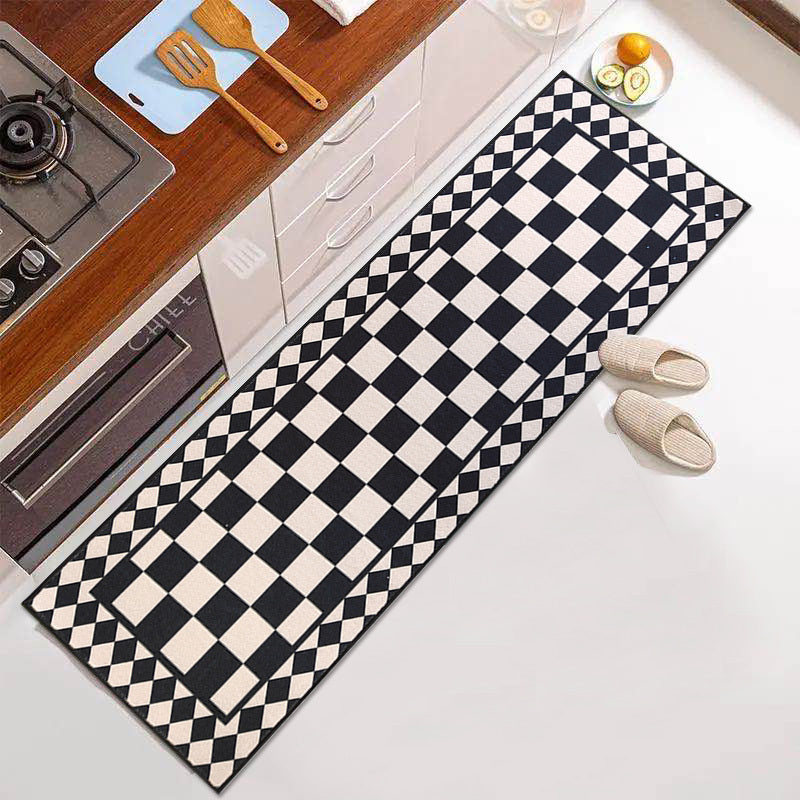 1pc Modern Luxury Kitchen Floor Mat, Absorbent & Non-Slip Runner Rug for Living Room, Oil-Resistant, Wear-Resistant