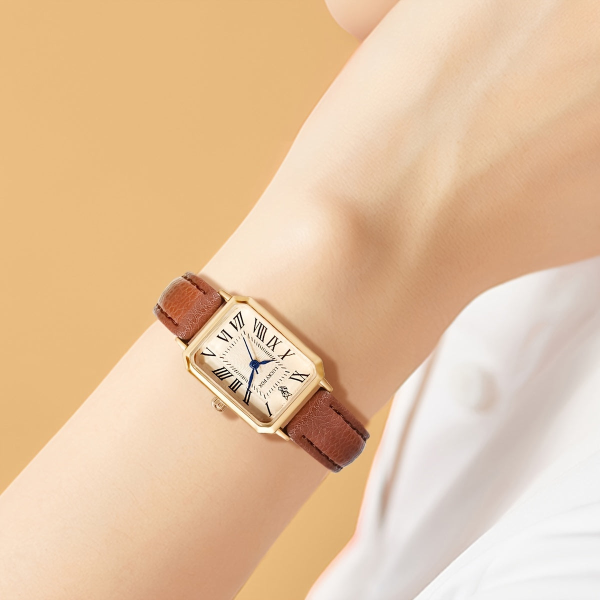 Ladies Square Roman Numeral Luxury Vintage Fashion Quartz Watch Fancy Women Watches Jewelry Sophisticated And Stylish Women Watch